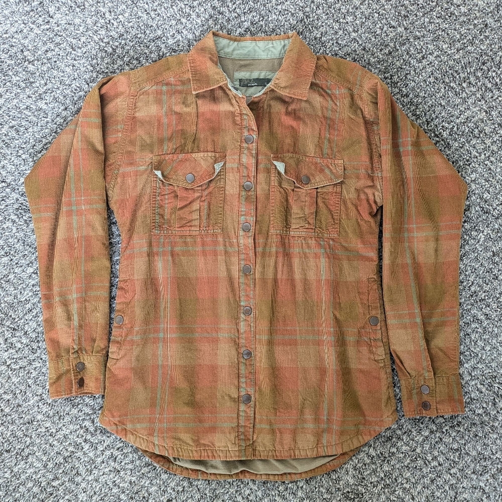 prAna Finnegan Corduroy Flannel-Lined Shirt Jacket - Women's Small